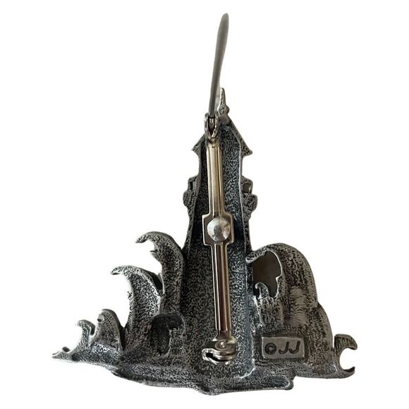 Vintage 80s JJ Jonette Lighthouse & Waves Pin - Picture 3 of 7